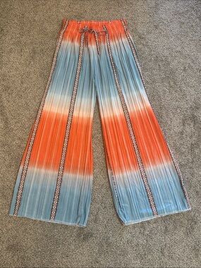 Wide Leg Ombre Stripe Pants
